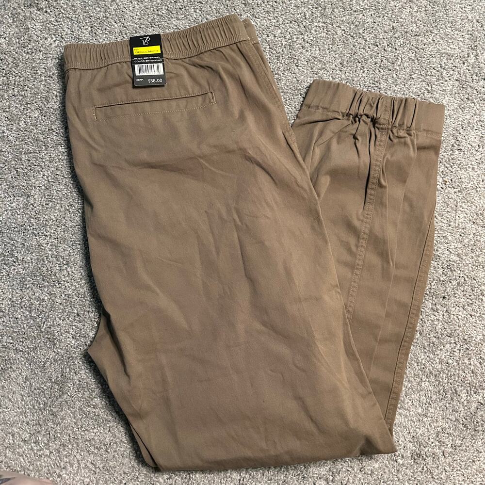 Broken Thread 1975 Brown Pants Elastic Plus Size 3X Mens 98% Cotton NEW